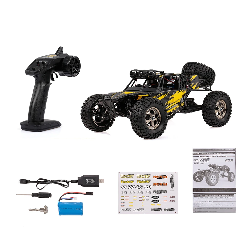 HBX 12895 1/12 RC грузовик пустыня Багги внедорожный альпинист 2 4 ГГц 4WD двухскоростной
