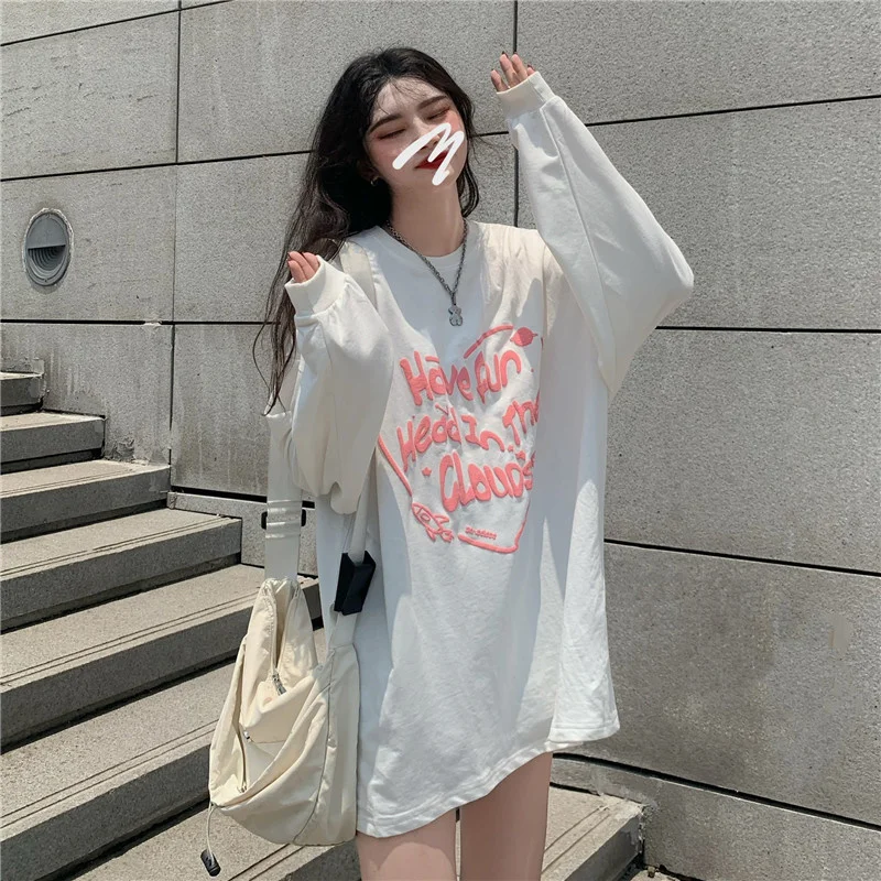 

Свободный пуловер с принтом в Корейском стиле