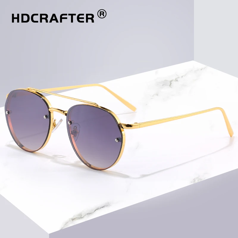 Летние женские солнцезащитные очки винтажные Ретро зеркальные металлические