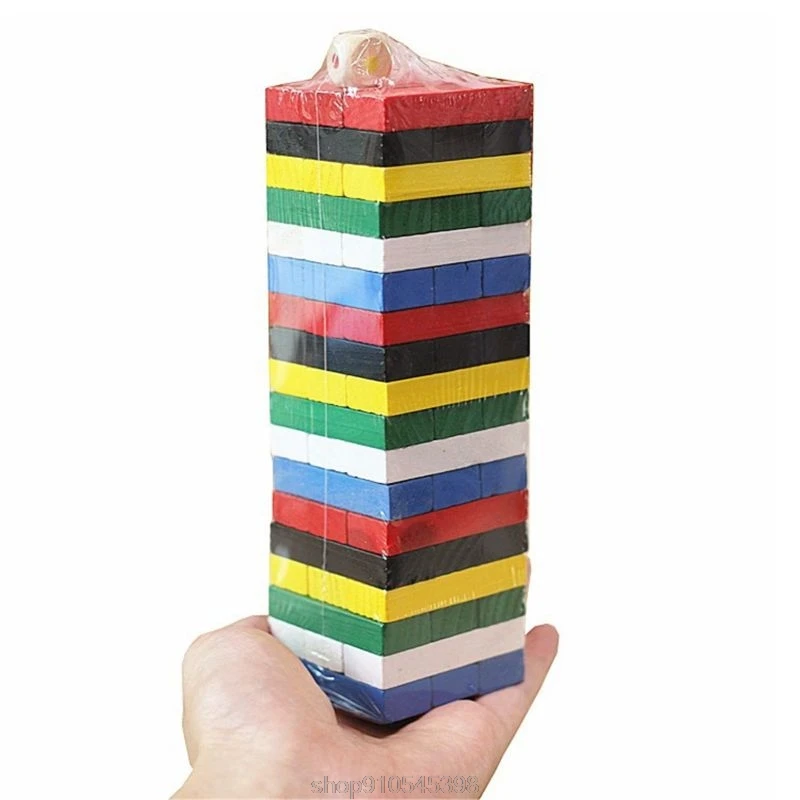 

Wooden Stacking Board Games Building Blocks for Kids - 54 Pcs D01 20 Dropshipping