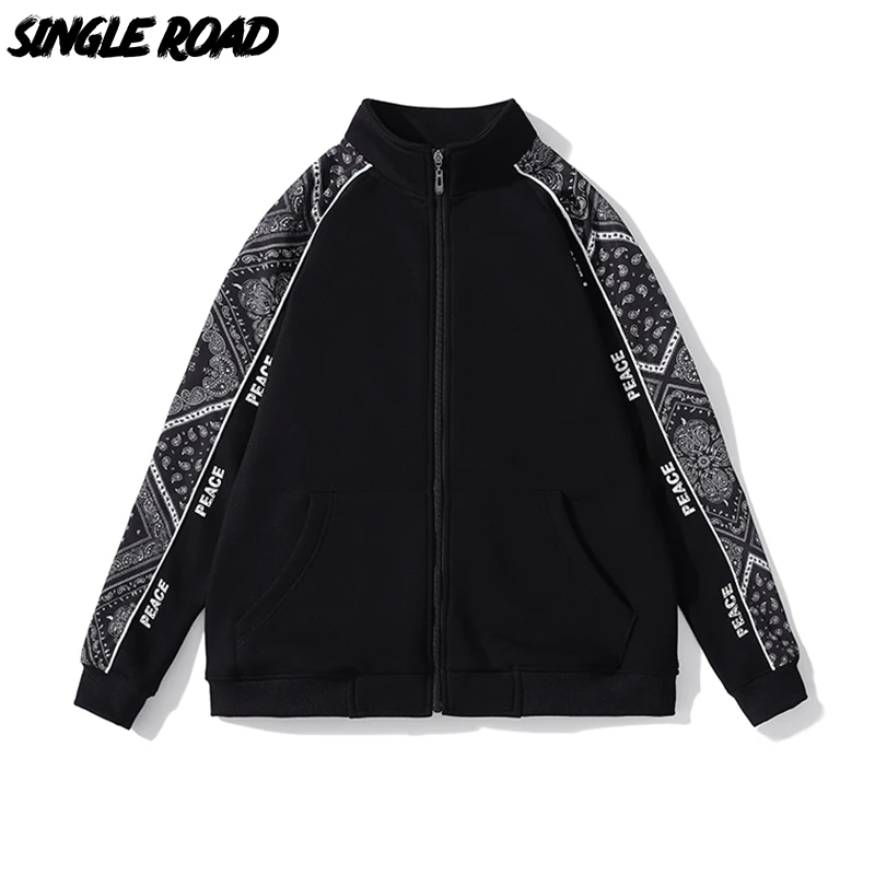 

Single Road Mens Bohemian Varsity Jacket Men 2022 Fashion Patchwork Print Coat Male Hip Hop Streetwear Tracksuit Jackets For Men