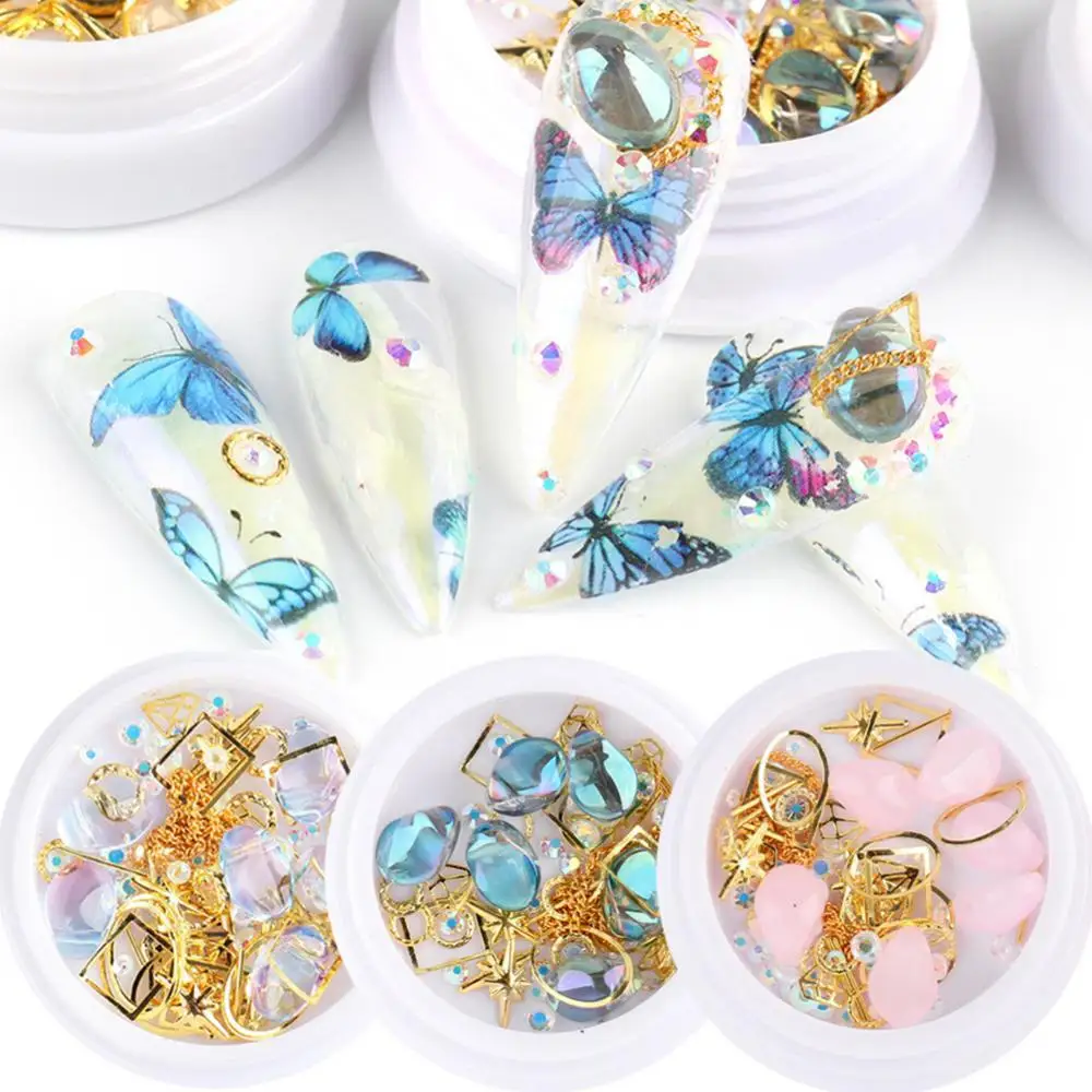 

50% Hot Sale Unique Shape Rhinestone Nail Art Stickers DIY Decals Decoration Manicure Tool