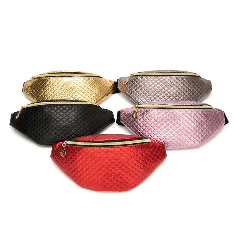 

Black Leather Waist Packs Fanny Pack Women Crossbody Bags Female Belt Bag Waterproof Travel Waist Packs Chest Phone Pouch Wallet