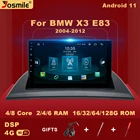Автомагнитола 2 din, Android 11, для BMW X3, E83 2004-2012, мультимедийный плеер, GPS-навигация, аудио, встроенный Carplay V1, AI Voice, 6G, 128 ГБ