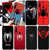 marvel spider man logo for honor 8s 8c 8x max 8a 8 7s 7a 7c play 3e prime pro 2020 2019 silicone black phone case