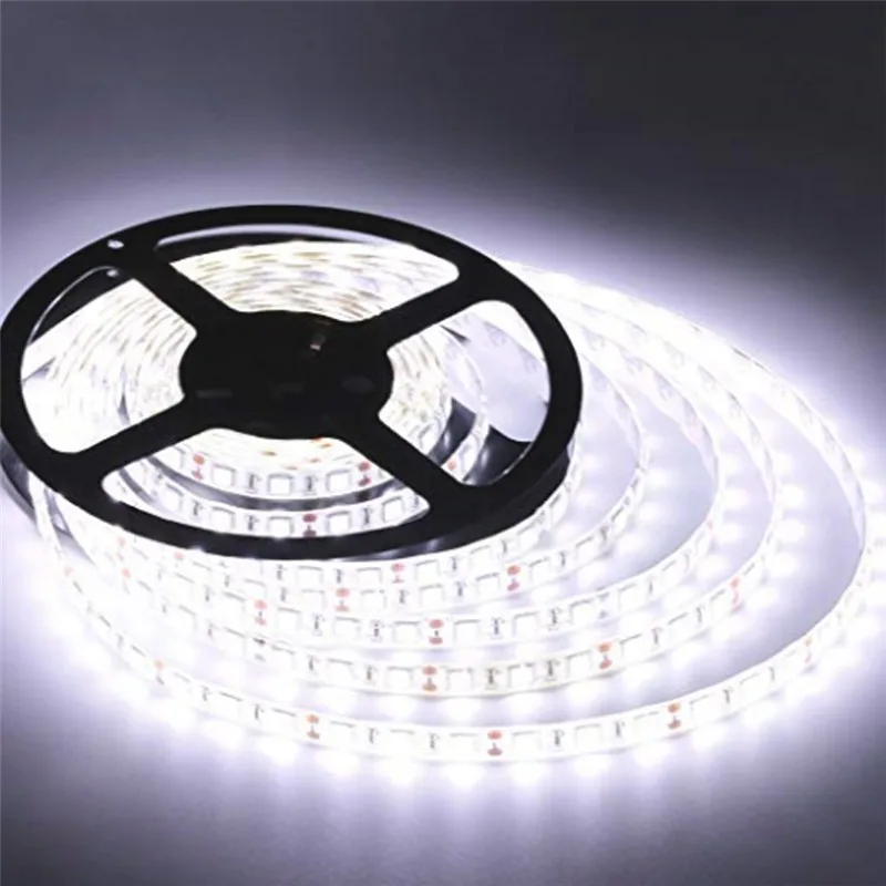 5 м белый/теплый белый светодиодные полосы света Гибкая светодиодная лента