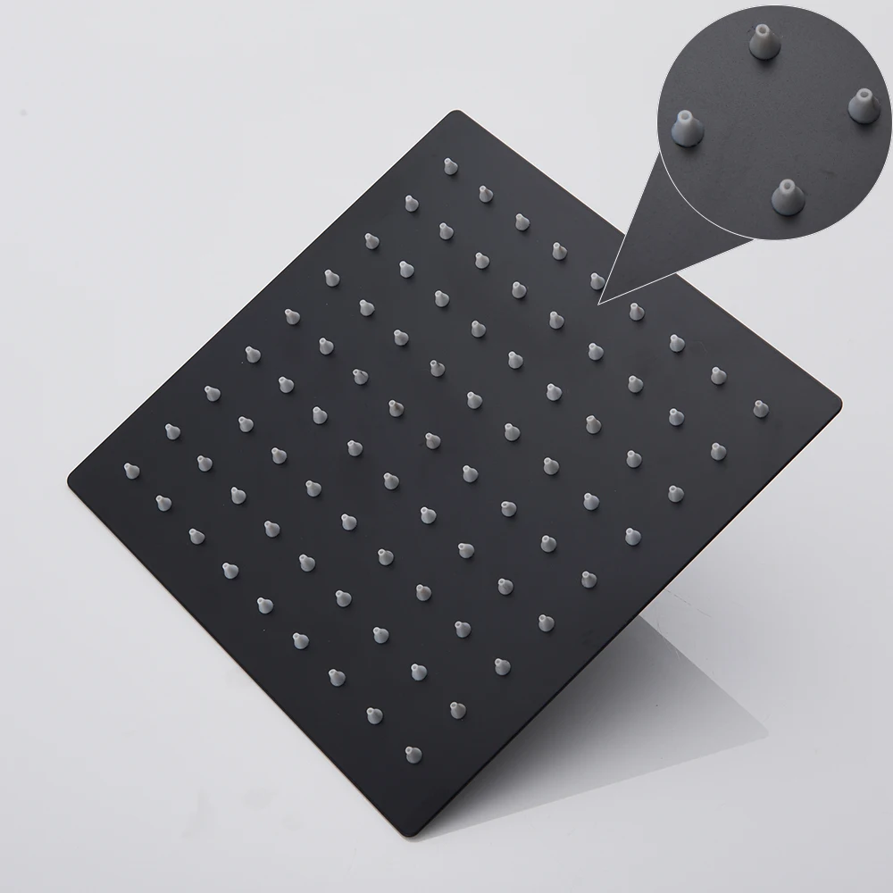 Черная ультратонкая насадка для душа Rozin настенный кронштейн 150 см душевой шланг