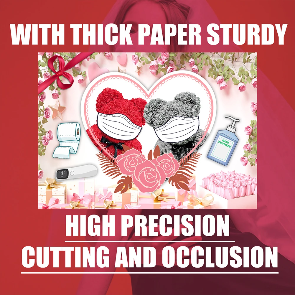 

1000pcs/set Fun Paper Jigsaw Interactive Bear Couple Valentine Day Gift Home Lovers For Adults Portable Girlfriend Game Romantic