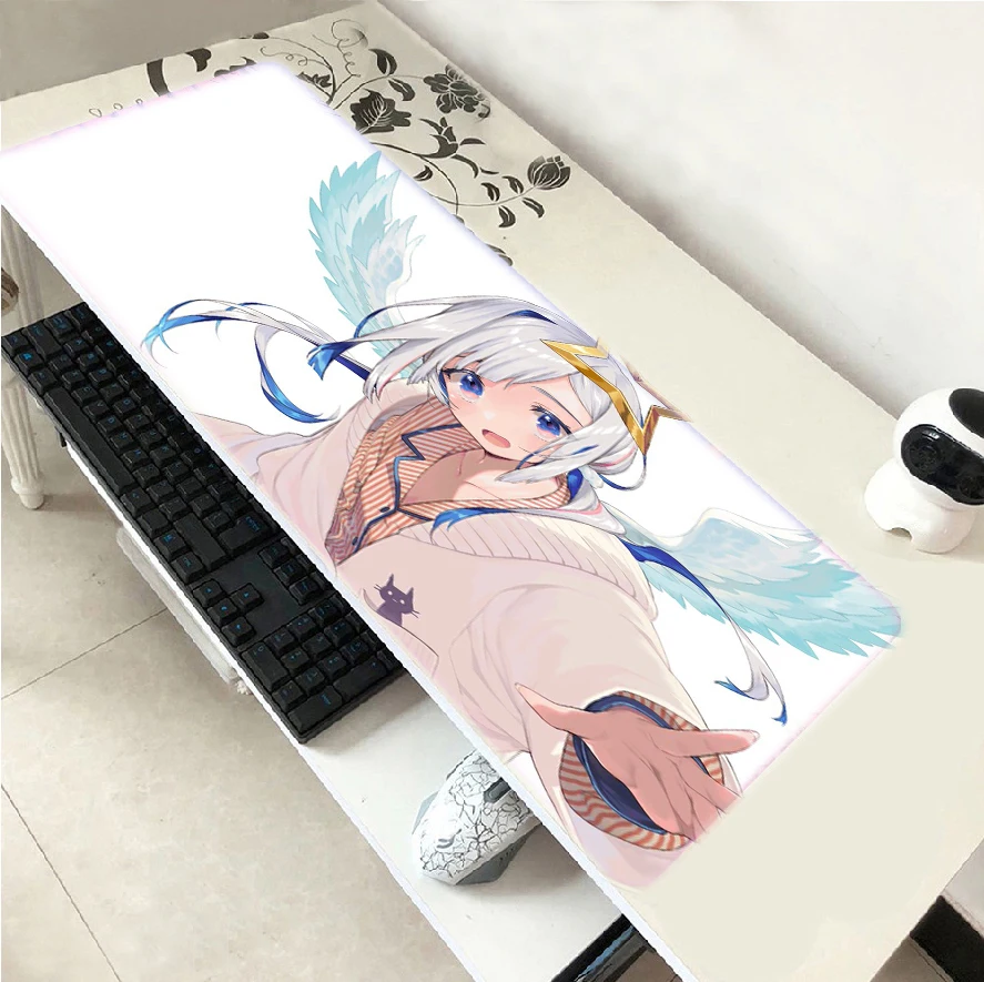 

Kawaii Hololive игровой коврик для мыши, игровые аксессуары для клавиатуры, Аниме Коврик для мыши Xl, большой компьютерный коврик для мыши 900 × 400