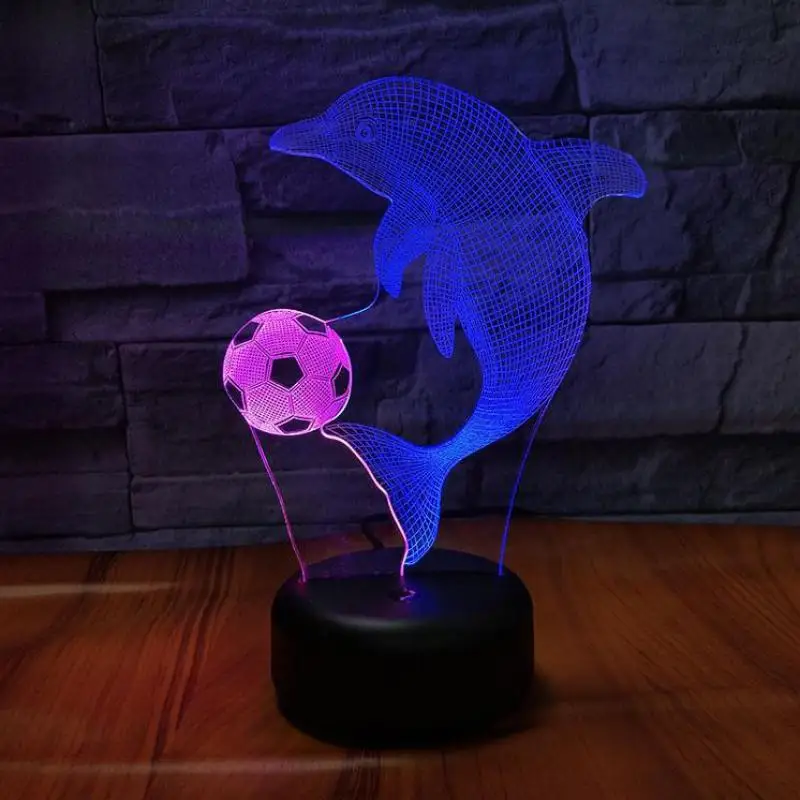 Ночной 3d светильник Vision креативный цветной яркий светодиодный с изменением 7