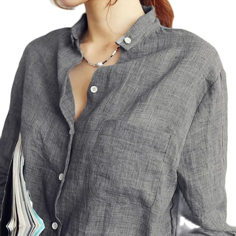 Корректирующие Женский Топ Мода 2021 осень льняная белая футболка женская