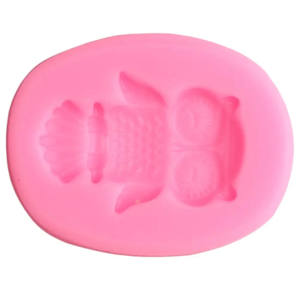 3D Сова силиконовая формочка в виде животного полимерной глины конфеты пресс