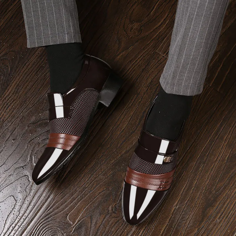 

Mazefeng Fashion Slip On Men Dress Shoes Men Oxfords Fashion Business Dress Men Shoes 2021 New Classic Leather Men'S Suits Shoes