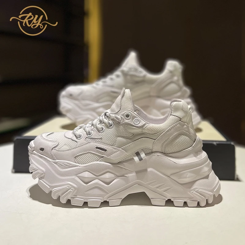 

RY-RELAA European women's shoes Genuine Leather shoes for women sneakers 2021 NEW luxery shoes women INS off white shoes tide