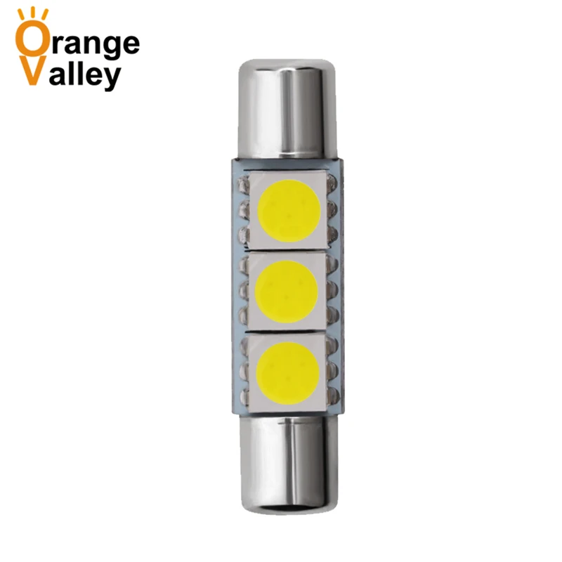 100 шт. Сверхъяркие светодиодсветодиодный лампы для салона автомобиля 29 мм 3 SMD 5050