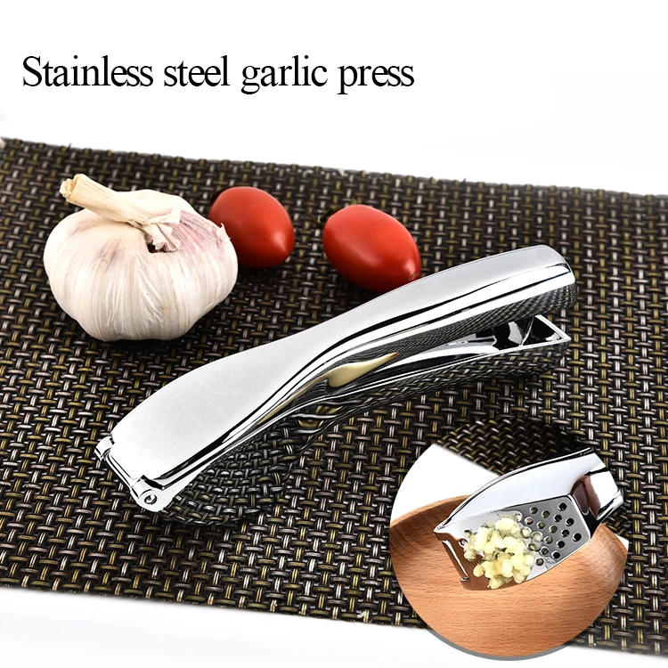 BEEMSK 1pcs creative stainless steel garlic press garlic pestle garlic machine multi-purpose kitchen gadgets