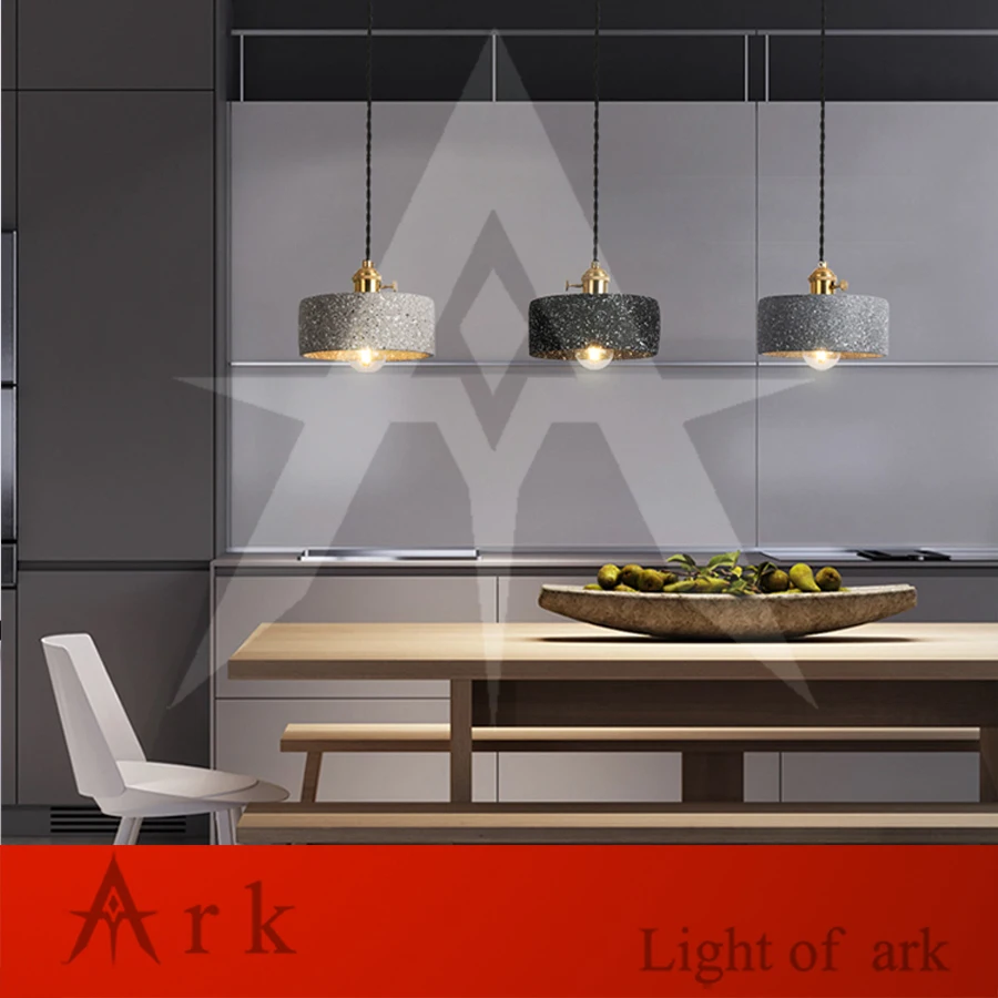 Современная простая цементная люстра в промышленном стиле одноголовая лампа для