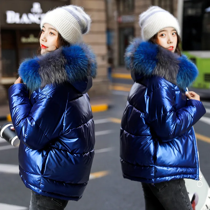 Женская куртка-парка короткая куртка с хлопковой подкладкой большие шерстяные