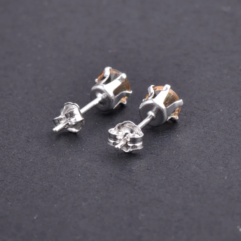 Женские маленькие серьги-гвоздики CSJ из серебра 925 пробы с зултанитом | Украшения