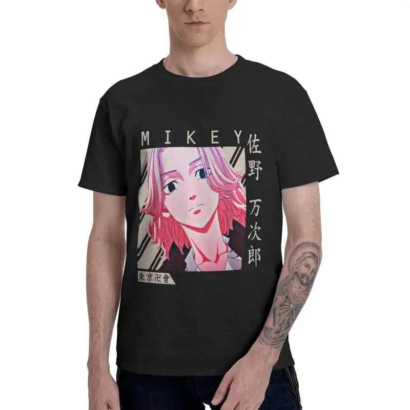 

Men's Tokyo Revengers Mikey T-Shirt Harajuku Anime Manga Manjiro Sano Tshirt Short Sleeve Hip Hop T Shirt Homme Cotton Tee Gift