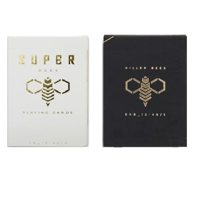 

Ellusionist Super Bees Playing Cards Killer Bee Deck White/Black Poker Magic Cards Close Up Magic Tricks Props for Magician