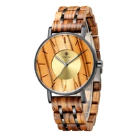 newest fashion ultra thin minimalist metal and wooden wrist watch custom japan quartz wooden watches for men and women