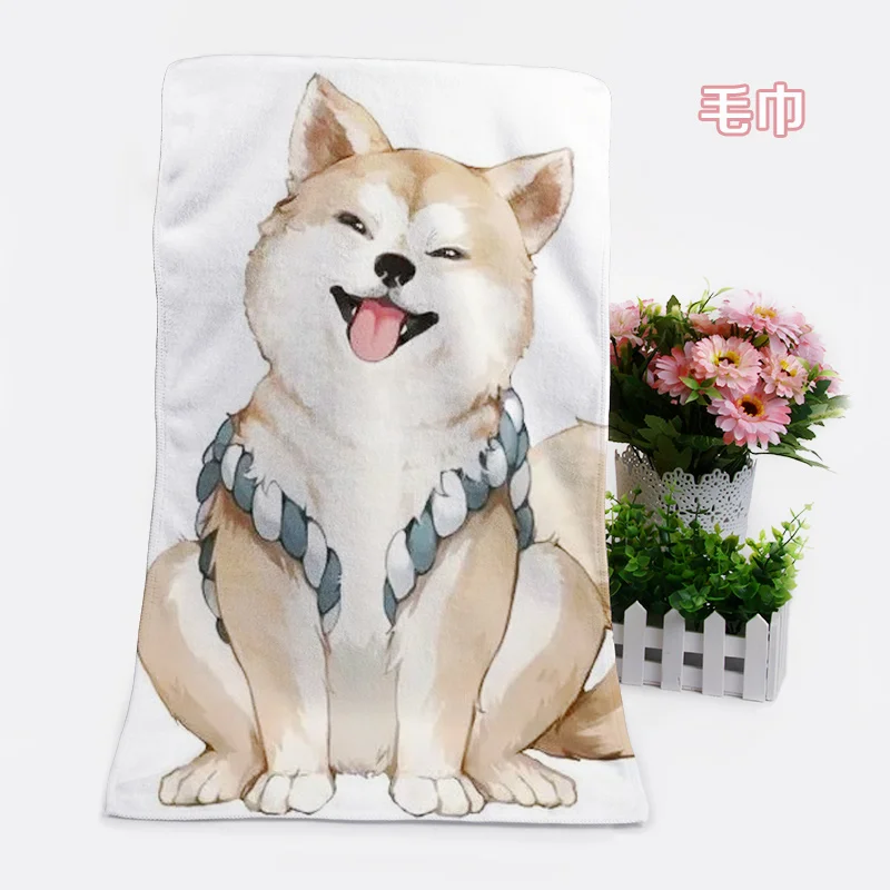 1 шт. модный персонализированный носовой платок Smile Dog с рисунком аниме мягкое