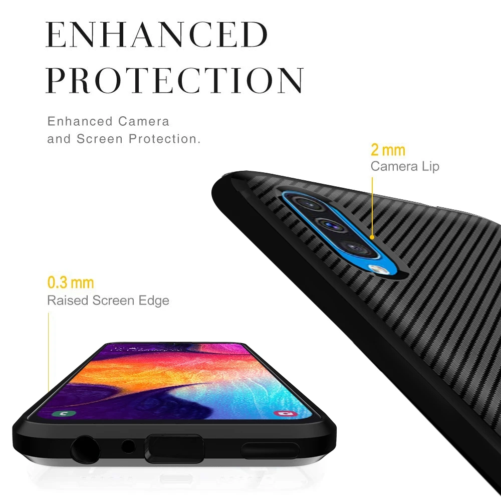 A50 A70 чехол для Etui samsung Galaxy A10S A20S M30S A20E A71 A30 A40 Роскошный из углеродного волокна