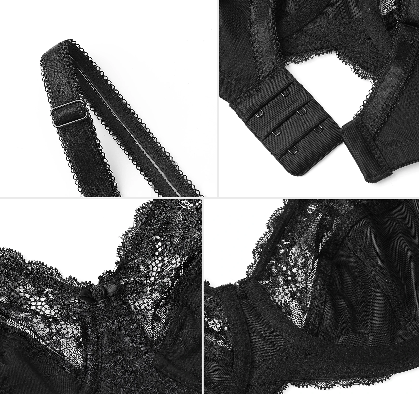 Бюстгальтер-минимайзер женский с чашками пуш-ап кружевной Бралетт на косточках