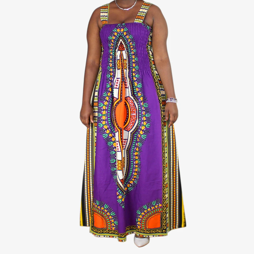 Африканская традиционная одежда Дашики с принтом на бретельках летние богемные