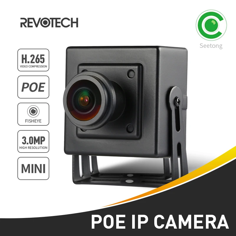 H.265 POE рыбий глаз HD 3MP IP камера 1296P / 1080P Крытый мини Тип безопасности ONVIF P2P CCTV