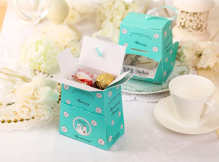 20 шт./лот креативная двухслойная Свадебная коробка с изображением медведя