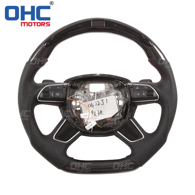 

LED Carbon Fiber Car and Truck Steering Wheels and Horns for Audi