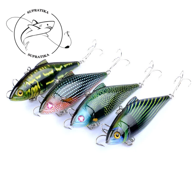 

4Pcs/Lot 3D Painting VIB Fishing Lure Hard Baits 8.5cm/14.6g Lifelike Crankbait Artificial Pesca Isca Swimbait Wobblers Tackle