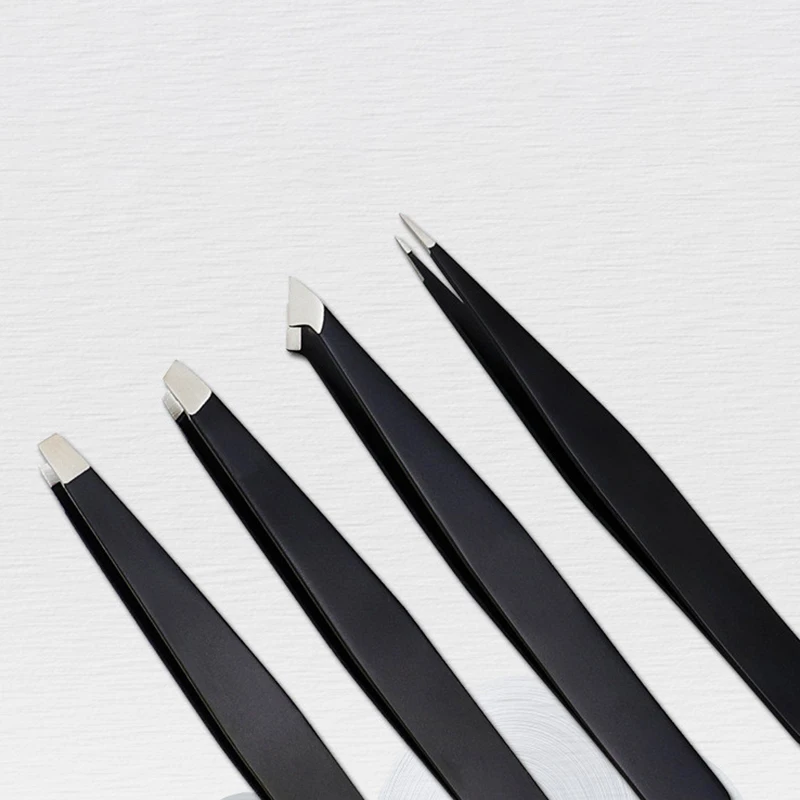 1 шт. черный для бровей Пинцет из нержавеющей стали Нержавеющая сталь волос Pluckers