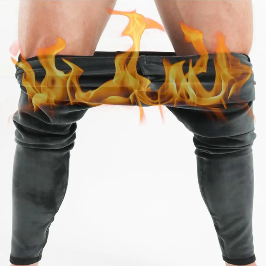 Теплые зимние мужские леггинсы 450 г толстые бархатные колготки кальсоны размера