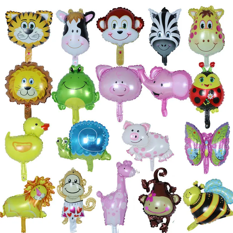 50 шт Мини Воздушные шары из фольги в виде животного День рождения Декорации дети