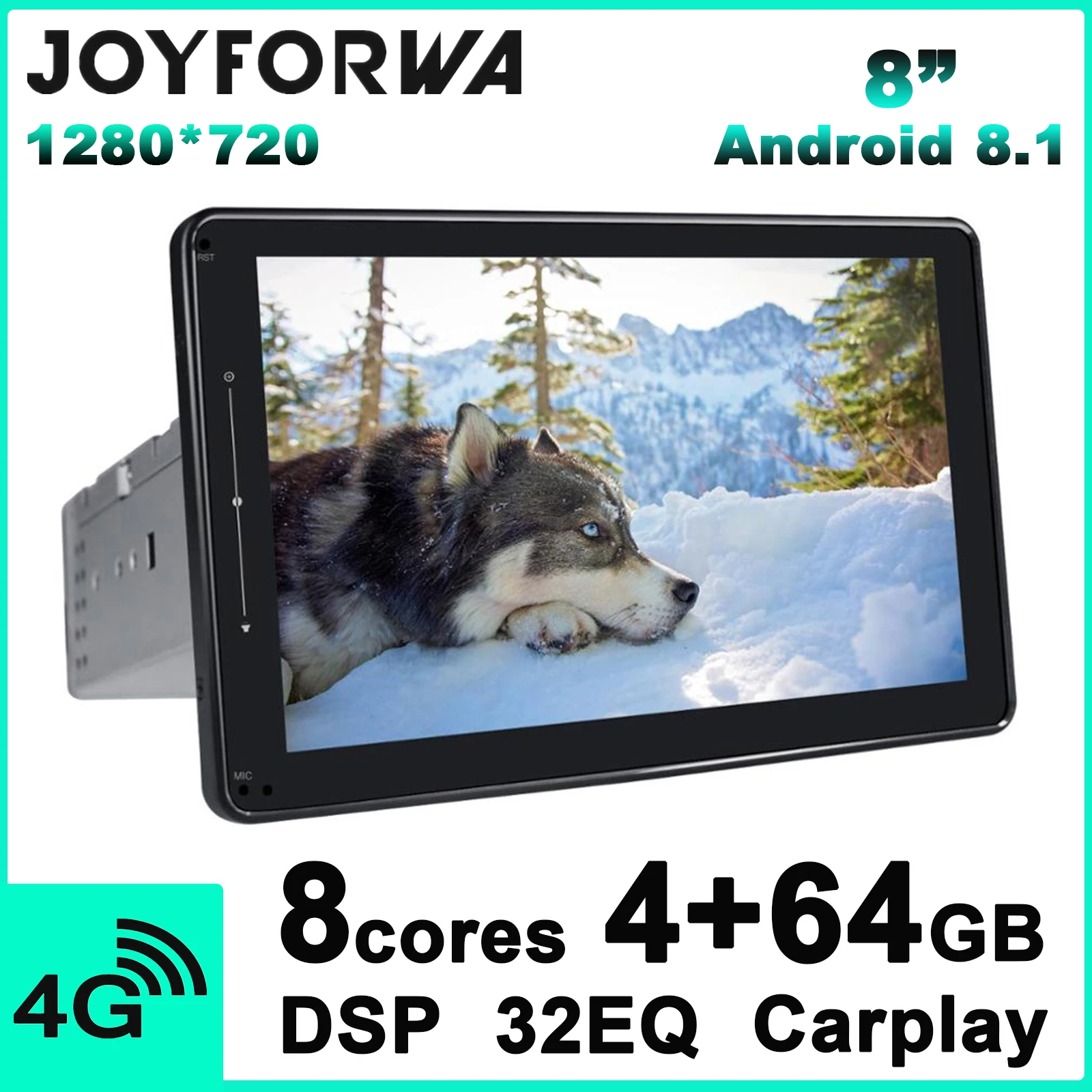 DSP 1280*720 " 1Din Android 8,1 Автомобильный мультимедийный радио gps SPDIF сабвуфер стерео Carplay 4G SIM WiFi DVR DAB OBD TPMS Bluetooth