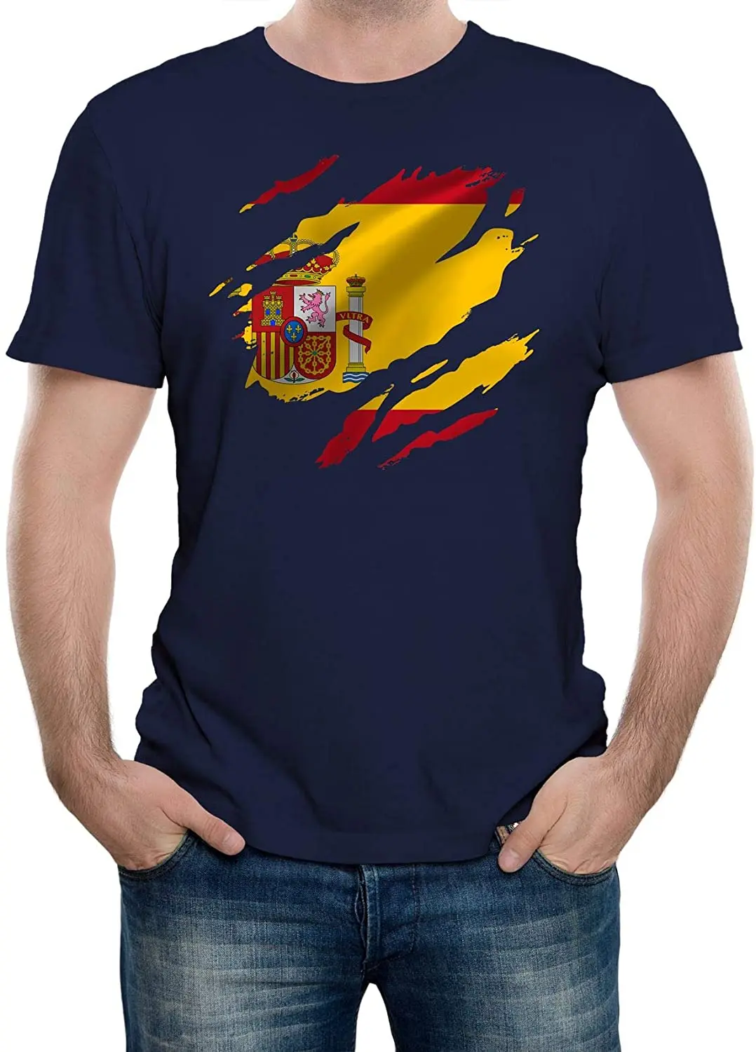 Мужская футболка с флагом Испании Новое поступление Harajuku летняя из чистого