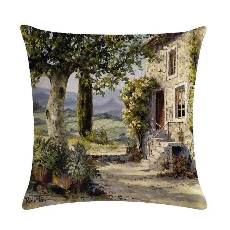 

Наволочка для подушки 45x45 см, полиэстер, пейзаж