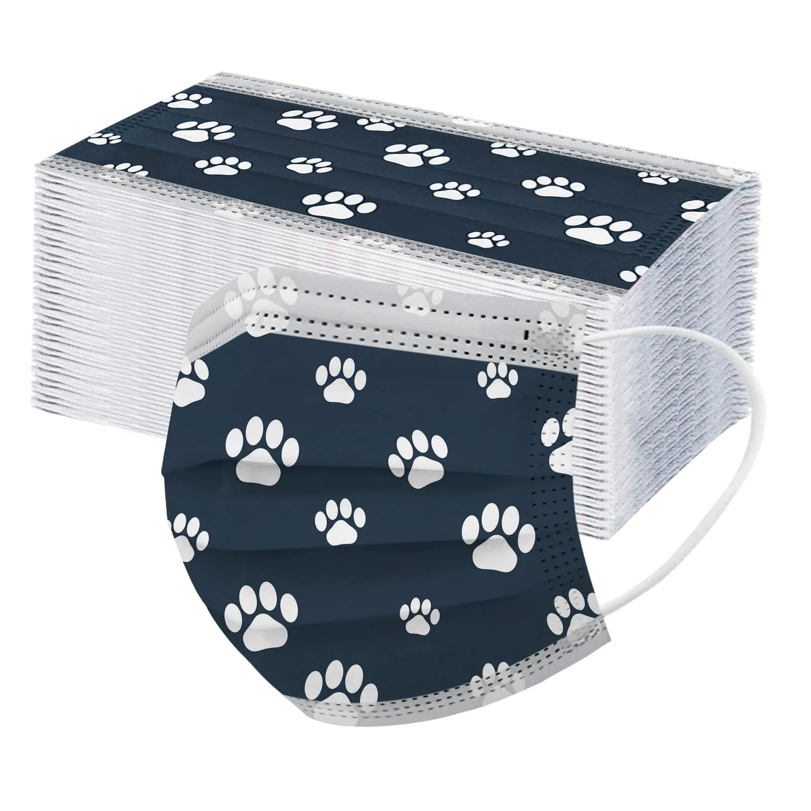 

Adult Cute Print Disposable Facial Masks Protection 3 Layer Breathable Face Mask Mondkapjes Wasbaar d5