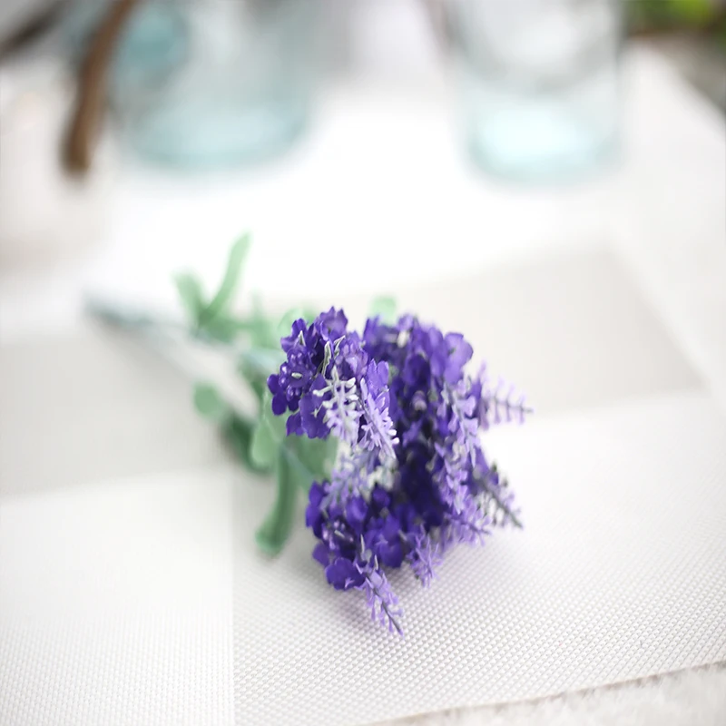 

Single Branch 10 Lavender Artificial Flowers Home Decoration Wedding Bouquets Valentine's Day Gift Simulation Plants