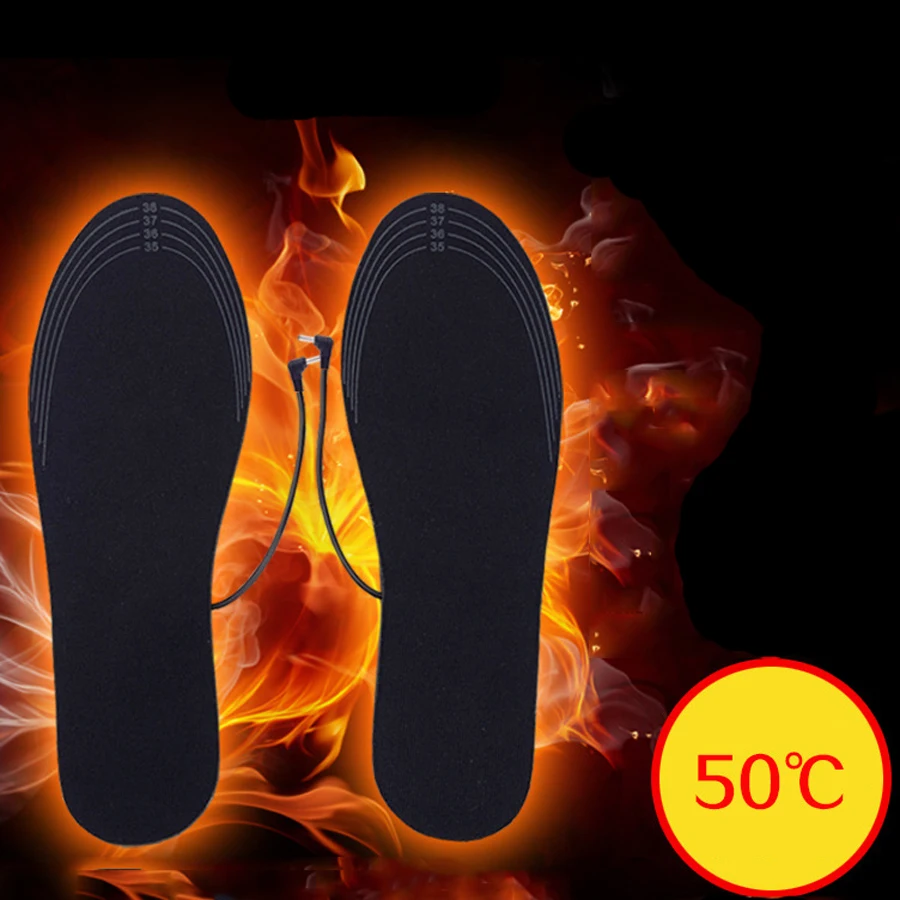 1 пара электрические обувные стельки с подогревом USB коврик-грелка для подогрева