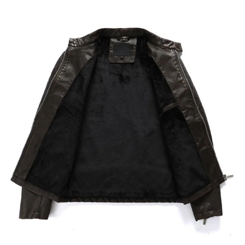 Новые повседневные мотоциклетные кожаные куртки для мужчин модные пальто детей