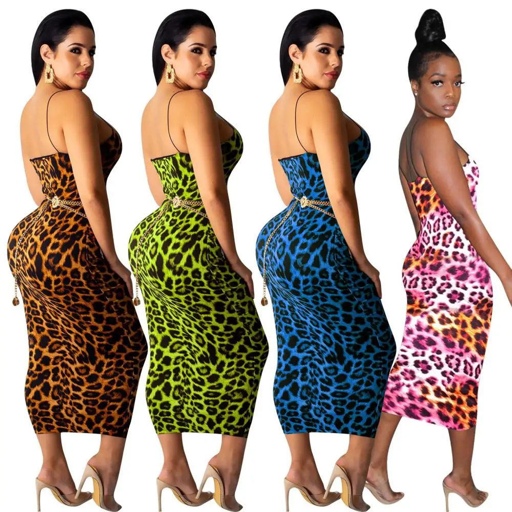 Новинка 2019 женское летнее облегающее платье-макси с леопардовым принтом на