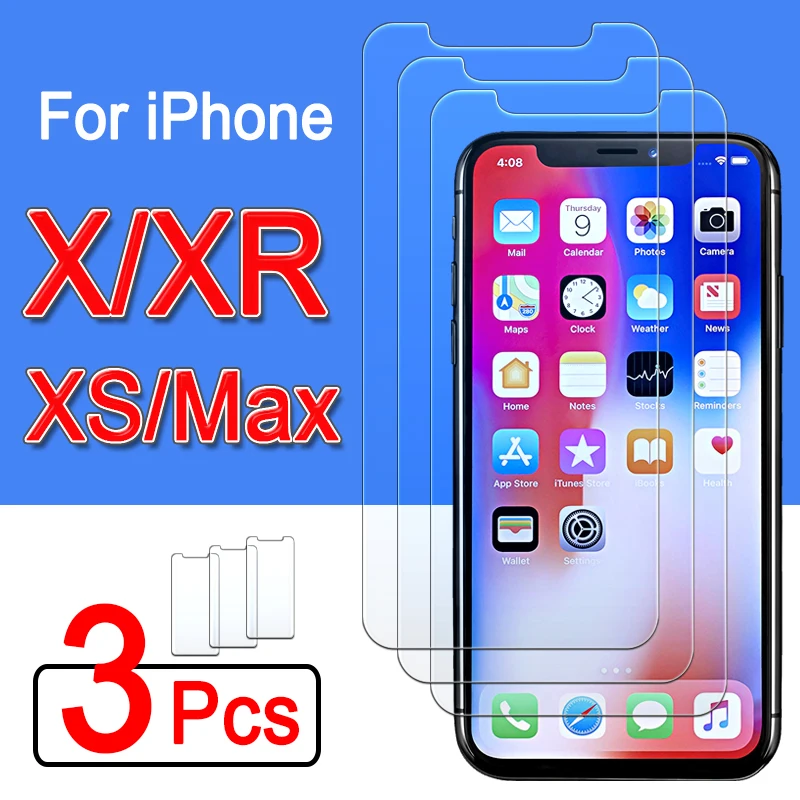 Xmax Screen Protector On For Apple iPhone x Xs Max Xr Tempered Glass i Phone 10 s Protective Glas iP Rx iPh10s iPh Sx Xmas 10max