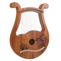 lyre harp19 string mahogany lyre harp19 string lyre unique patterns carved symbolsfor music lovers beginnersetc