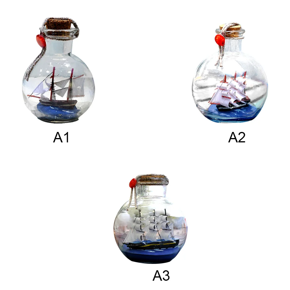 Парусная лодка серии океанов 1 шт. стеклянная бутылка для дрифта пиратский