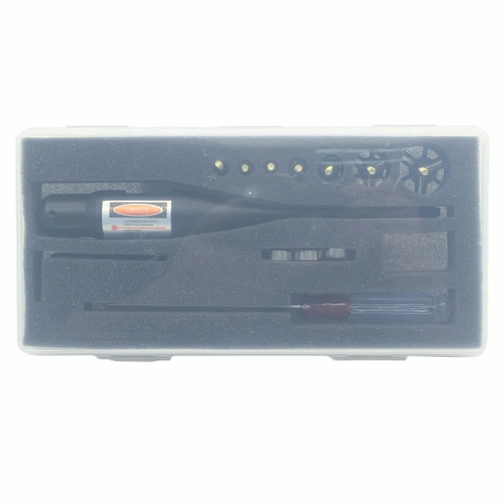 

635-655nm Windage Elevation Adjustable Red Laser Boresighter Bore Sighter Kit For Hunting .17 To .78 Caliber Hunting Hand Gun