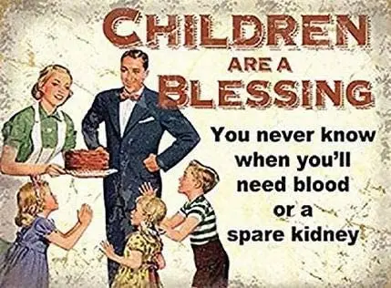 

Metal Sign Children are a Blessing Funny Steel Plaque Gift Retro Vintage 8x12 Tin Metal Sign Wall Decor Home Decor